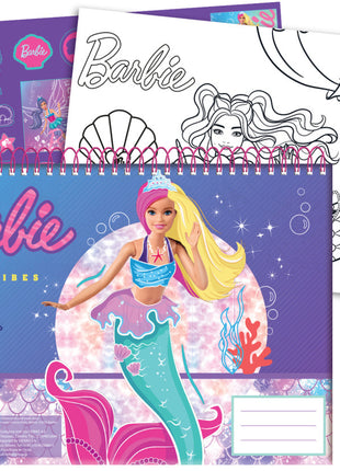 Barbie Mermazing A/4 spirál vázlatfüzet 40 lapos matricával
