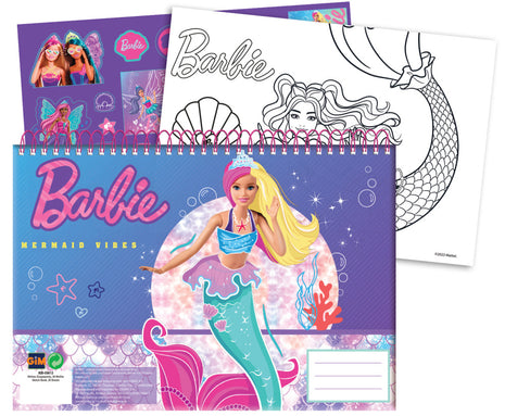Barbie Mermazing A/4 spirál vázlatfüzet 40 lapos matricával