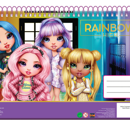 Rainbow High Besties A/4 spirál vázlatfüzet, 30 lapos