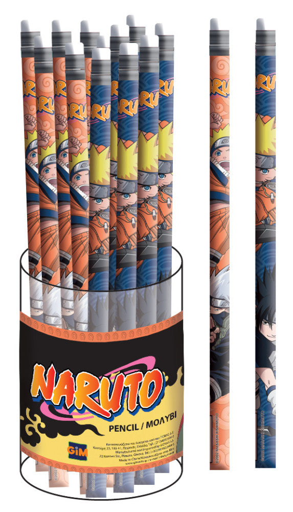 Naruto Fire HB grafit ceruza radír véggel