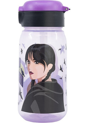Wednesday Nevermore Academy műanyag szívószálas kulacs 510 ml