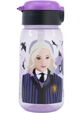 Wednesday Nevermore Academy műanyag szívószálas kulacs 510 ml