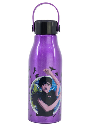 Wednesday Nevermore Flexi alumínium kulacs csavaros kupakkal, akasztóval 760 ml