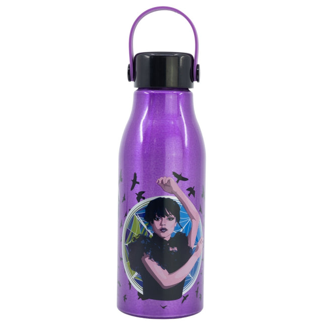 Wednesday Nevermore Flexi alumínium kulacs csavaros kupakkal, akasztóval 760 ml