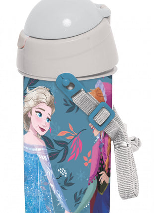 Disney Jégvarázs Explore műanyag szívószálas kulacs akasztóval 500 ml