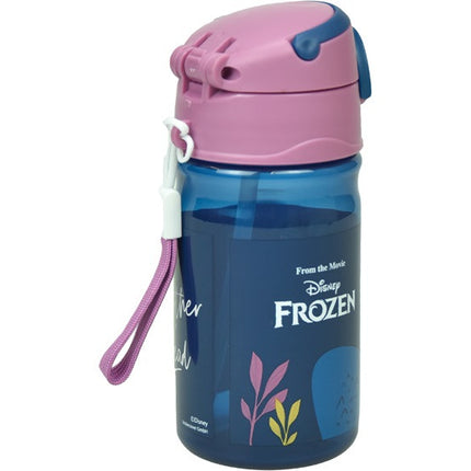 Disney Jégvarázs Sisters műanyag szívószálas kulacs akasztóval 350 ml