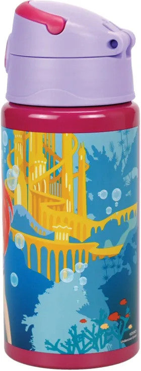 Disney Hercegnők Ariel Fairytale alumínium szívószálas kulacs akasztóval 500 ml