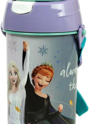 Disney Jégvarázs Idyllic műanyag szívószálas kulacs akasztóval 500 ml