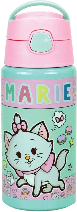 Disney Marie Little Lady alumínium szívószálas kulacs akasztóval 500 mll
