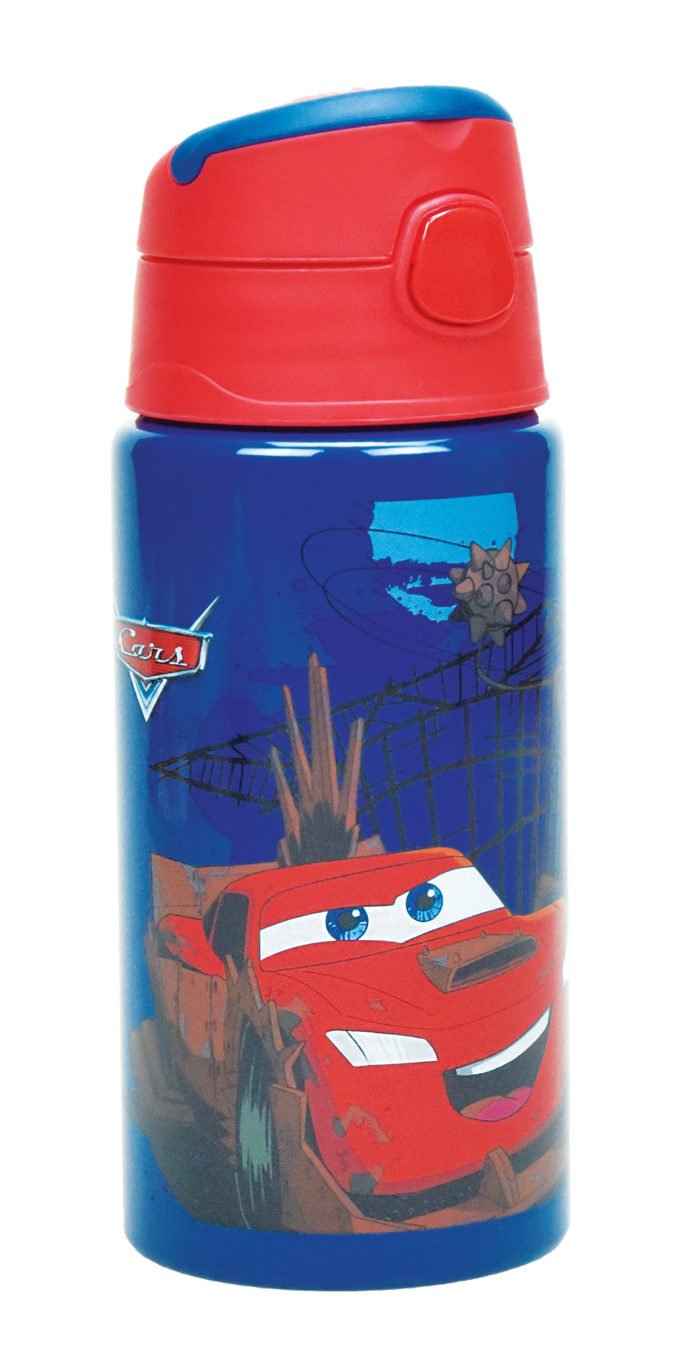 Disney Verdák Off-Road alumínium szívószálas kulacs akasztóval 500 ml