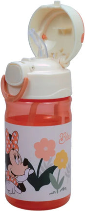 Disney Minnie Floral műanyag szívószálas kulacs akasztóval 350 ml