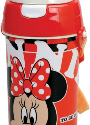 Disney Minnie Bloom műanyag szívószálas kulacs akasztóval 500 ml