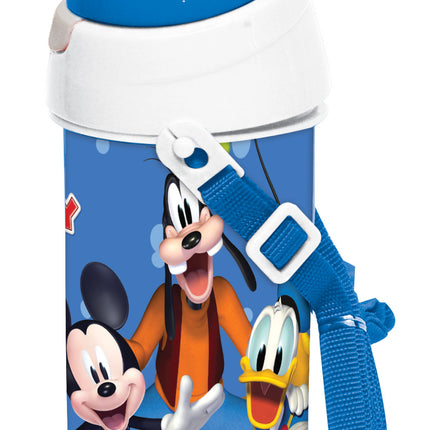 Disney Mickey Blue műanyag szívószálas kulacs akasztóval 500 ml
