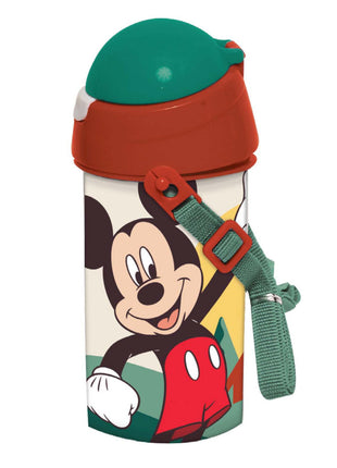 Disney Mickey Nature műanyag szívószálas kulacs akasztóval 500 ml