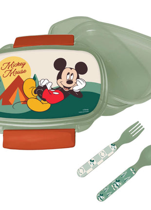 Disney Mickey Nature szendvicsdoboz + evőeszköz szett