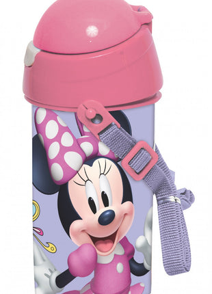 Disney Minnie Smiles műanyag szívószálas kulacs akasztóval 500 ml