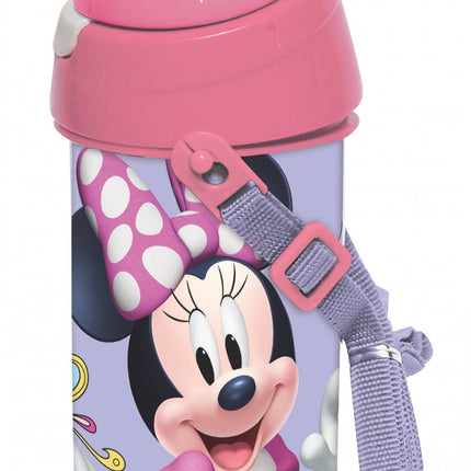 Disney Minnie Smiles műanyag szívószálas kulacs akasztóval 500 ml