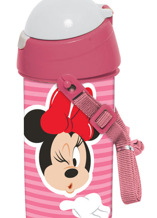 Disney Minnie Wink műanyag szívószálas kulacs akasztóval 500 ml