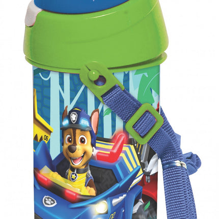 Mancs Őrjárat Dino Rescue műanyag szívószálas kulacs akasztóval 500 ml