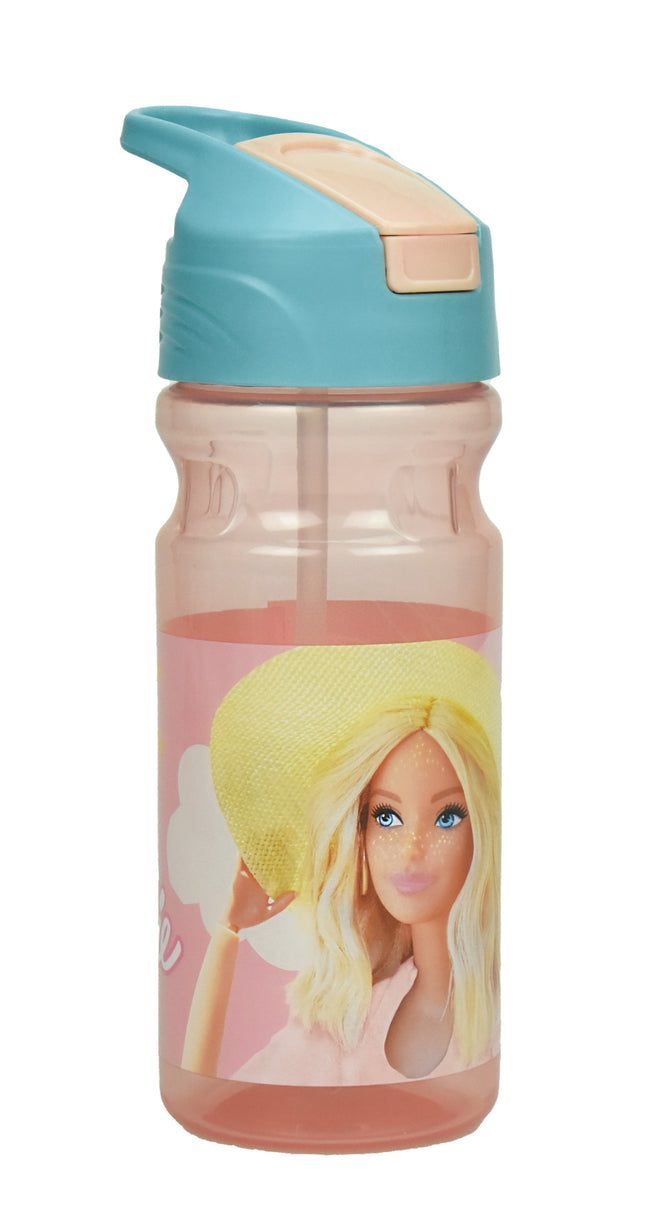 Barbie Summer műanyag szívószálas kulacs 500 ml