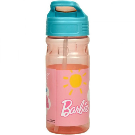 Barbie Summer műanyag szívószálas kulacs 500 ml