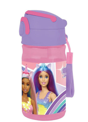 Barbie Love műanyag szívószálas kulacs akasztóval 350 ml