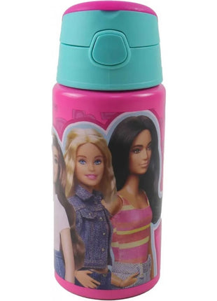 Barbie Love alumínium szívószálas kulacs akasztóval 500 ml