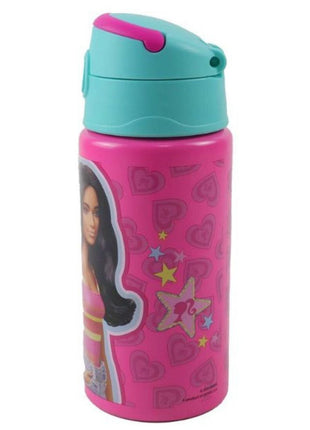Barbie Love alumínium szívószálas kulacs akasztóval 500 ml