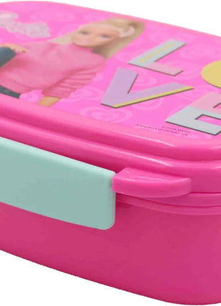 Barbie Love szendvicsdoboz + evőeszköz szett