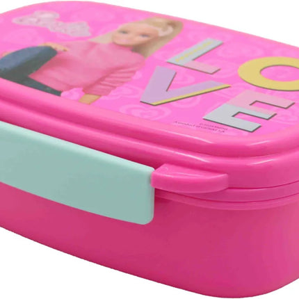 Barbie Love szendvicsdoboz + evőeszköz szett