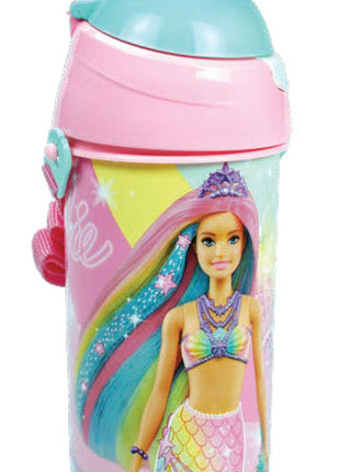 Barbie Sparkle műanyag szívószálas kulacs akasztóval 500 ml