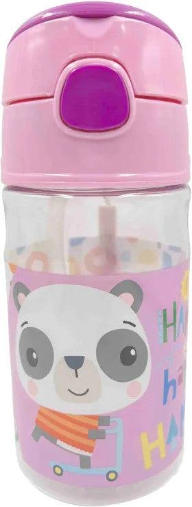 Fisher-Price Animals Panda műanyag szívószálas kulacs akasztóval 350 ml