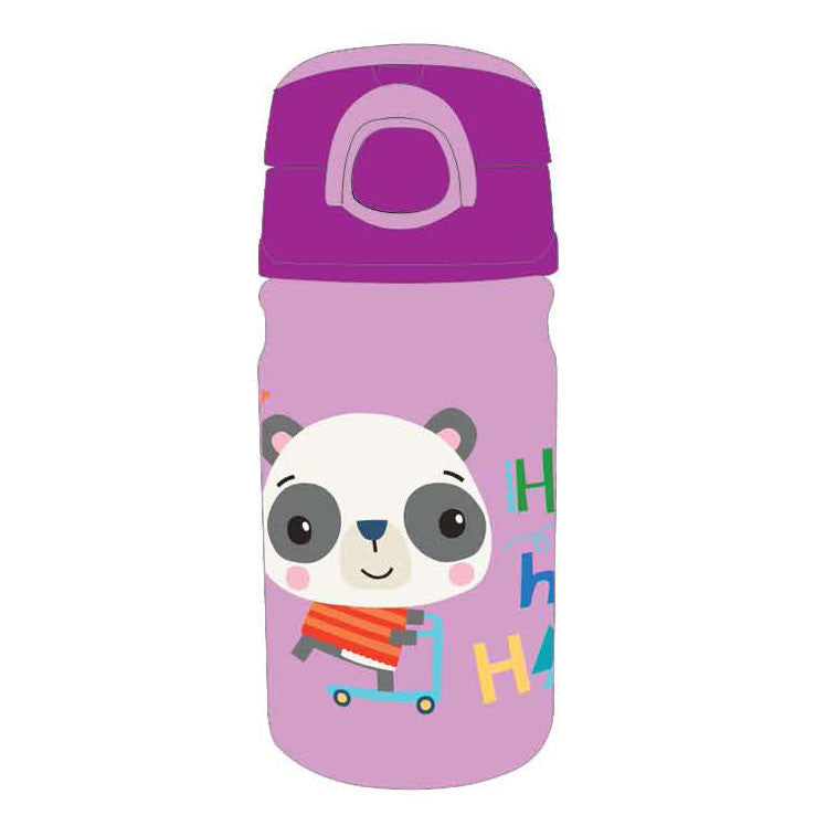Fisher-Price Animals Panda műanyag szívószálas kulacs akasztóval 350 ml