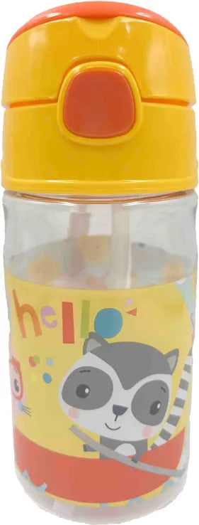 Fisher-Price Animals Hello műanyag szívószálas kulacs akasztóval 350 ml