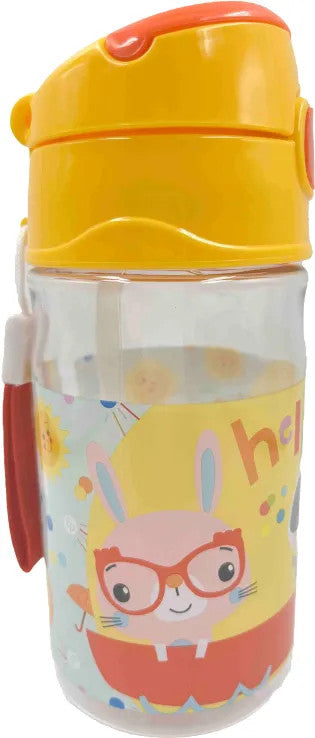 Fisher-Price Animals Hello műanyag szívószálas kulacs akasztóval 350 ml