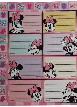 Disney Minnie Joy füzetcímke matricával 16 db-os