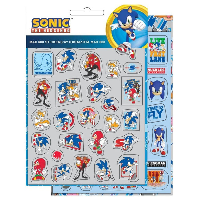 Sonic a sündisznó Fast 600 darabos matrica szett