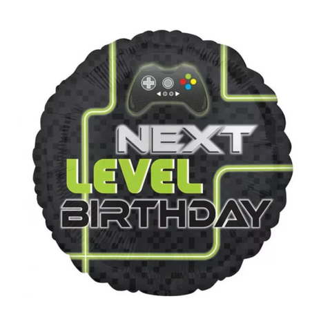 Happy Birthday Level Up fólia lufi 46 cm szülinapi party dekoráció