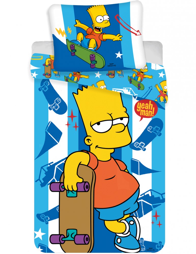 A Simpson család Bart ágyneműhuzat 140×200cm, 70×90 cm