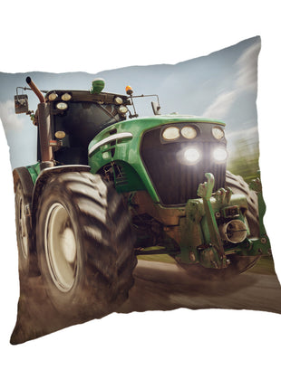 Traktor Green párnahuzat 45x45 cm