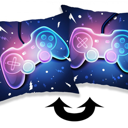 Gamer Neon párna, díszpárna 40x40 cm