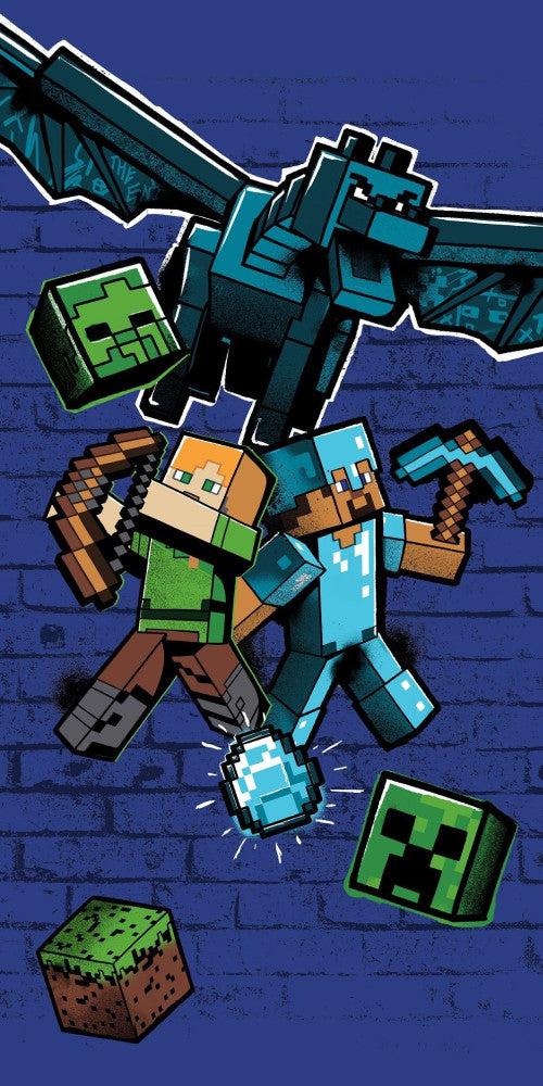 Minecraft Metro Art Survive fürdőlepedő, strand törölköző 70x140cm