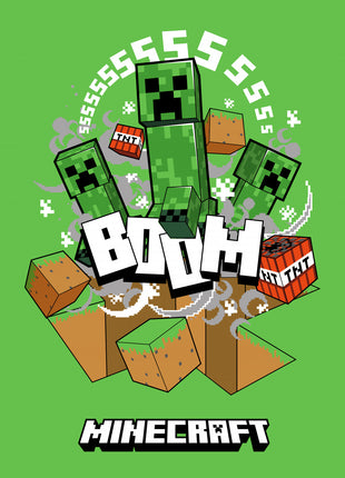 Minecraft Boom Creeper szuper puha polár takaró 100x150cm