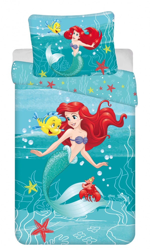 Disney Hercegnők Ariel Friends ágyneműhuzat 140×200cm, 70×90 cm