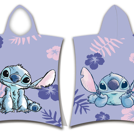 Disney Lilo és Stitch, A csillagkutya Purple strand törölköző poncsó 50x115 cm