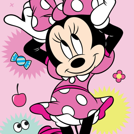 Disney Minnie Rainbow fürdőlepedő, strand törölköző  70x140cm