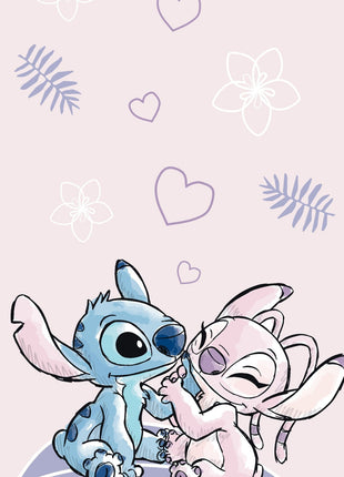 Disney Lilo és Stitch, A csillagkutya Pink fürdőlepedő, strand törölköző 70x140cm