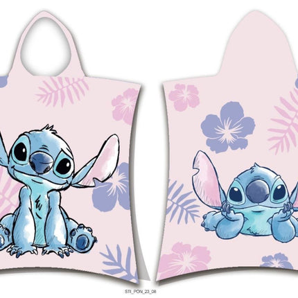 Disney Lilo és Stitch, A csillagkutya Pink strand törölköző poncsó 50x115 cm