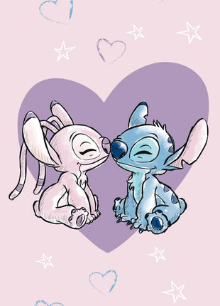 Disney Lilo és Stitch, A csillagkutya Love fürdőlepedő, strand törölköző 70x140cm