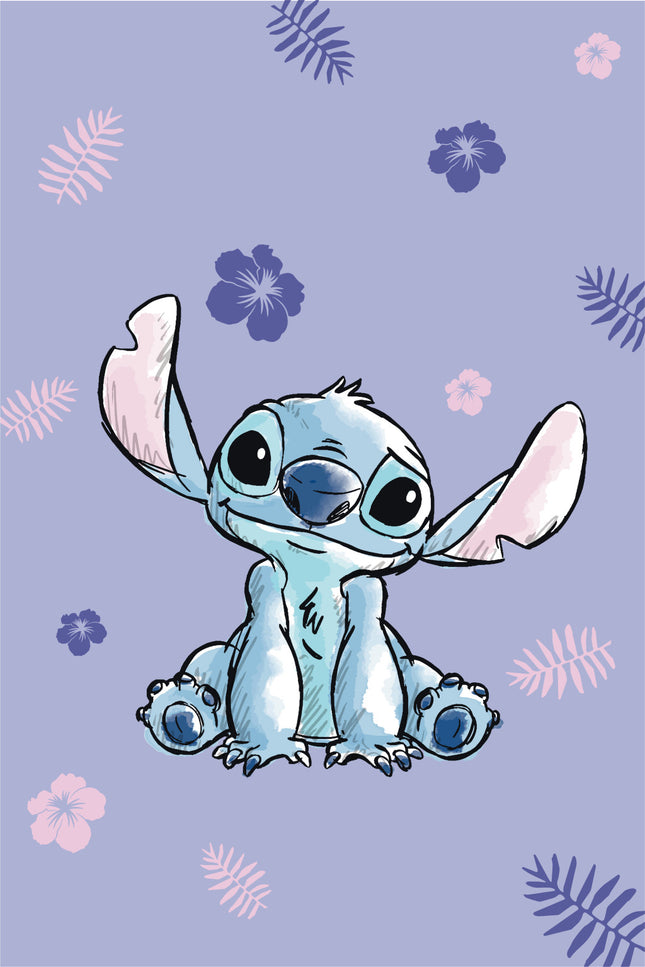 Disney Lilo és Stitch, A csillagkutya Blooming mikroflanel takaró 100x150cm